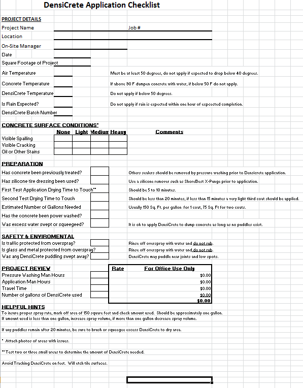 Application Checklist for Professionals Application Checklist for Professionals